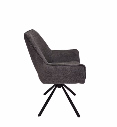 Armlehnstuhl MARESA - drehbar, Stoff, Anthrazit