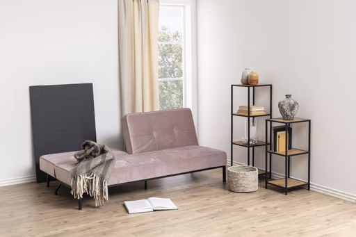 Schlafsofa - Stoff, Rosé