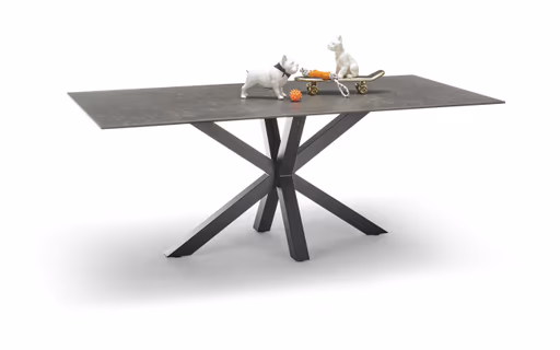 Esstisch ABBIGAIL - LB ca. 200x100 cm, Schwarz