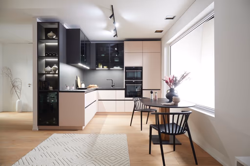 L-Küche 54.160 CO 6 522, Zartrose samtmatt 