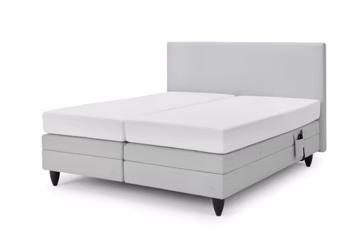 Boxspringbett - Liegefläche ca. 180x200cm, Stoff, Grau