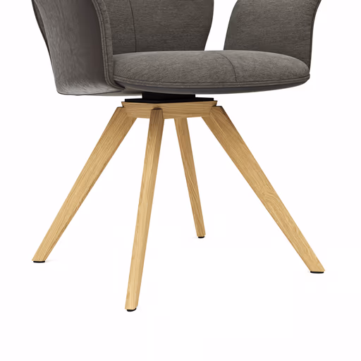 Armlehnstuhl Dinner - Stoff, Dunkelbraun