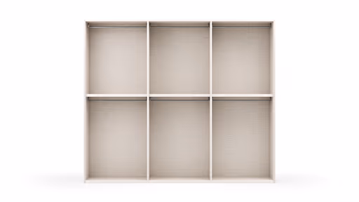 Drehtürenschrank Loretto - B ca. 280 cm, Melamin, Perlmutt