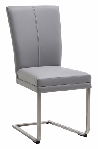 Schwingstuhl EM Zadar - Leder, Hellgrau