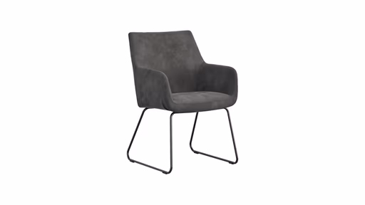 Armlehnstuhl Newcastle - Stoff, Anthrazit