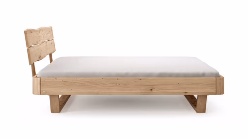 Bettgestell 1660 - Liegefläche ca. 200x200 cm, Wildeiche bianco, sandgestrahlt