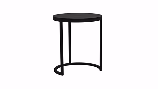 Beistelltisch Kai -LBH ca. 39x39x45 cm, Asteiche massiv, Schwarz