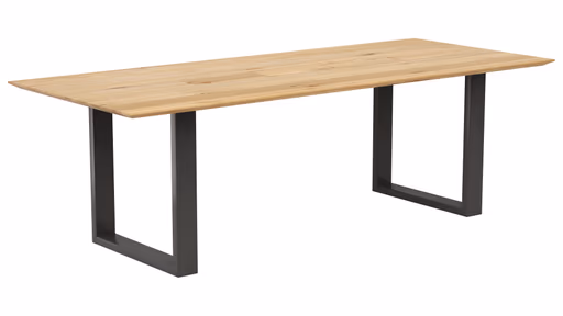 Esstisch Clifton - mit Einsätzen, LB ca. 240x100 cm, Wildeiche massiv, natur geölt