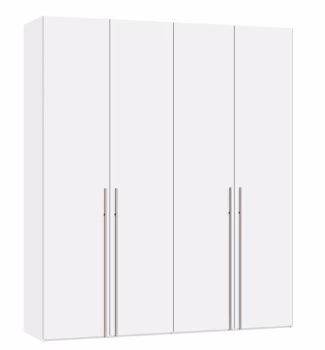 Drehtürenschrank JOIN IT- B ca. 202 cm,  Weiß, Glas, Weiß