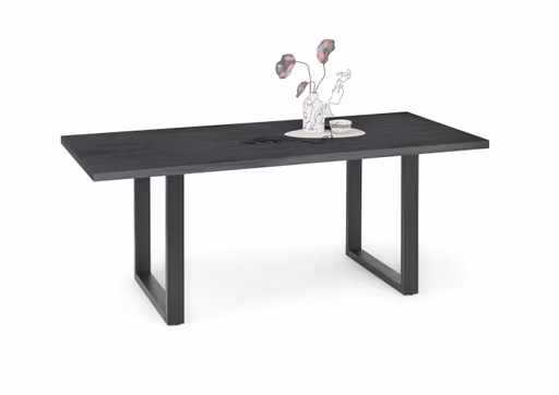 Esstisch - LB ca. 200x100 cm, Schwarzstahl, Schwarz