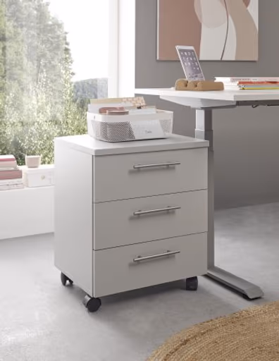 Rollcontainer - B ca. 40 cm, Lichtgrau