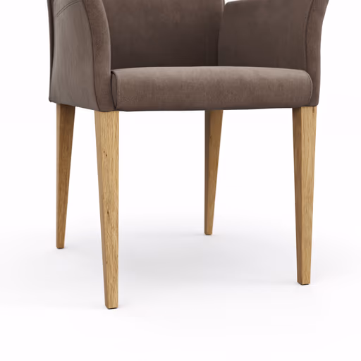 Armlehnstuhl Florea - Stoff, Dunkelbraun