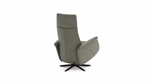 Sessel Girona - Relaxfunktion (motorisch), Leder, Moos