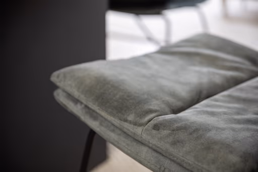 Armlehnstuhl Jukka - Stoff, Jade, Stativ, Schwarz, Drehbar