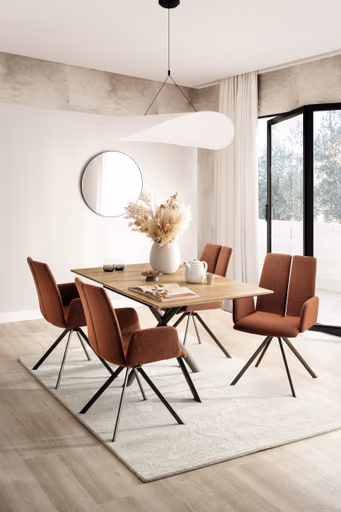 Armlehnstuhl - drehbar, Stoff rost