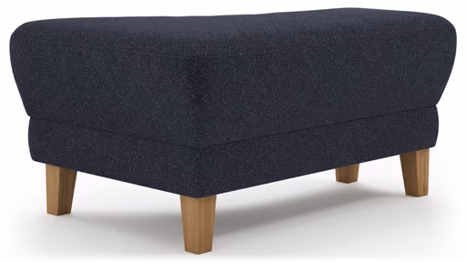 Hocker Stamford - gebogen, Rechts, LB ca. 89x65 cm, Stoff, Dunkelblau
