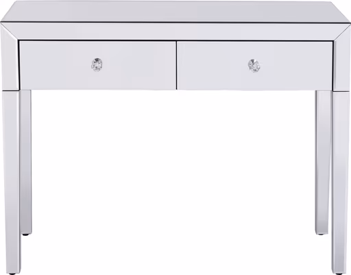 Konsolentisch- LB ca. 100x40 cm, Weiß, Lackiert, Verspiegelt