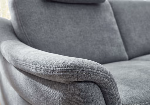 Ecksofa - 2,5-Sitzer mit Ecke rechts, Stoff, Eisengrau