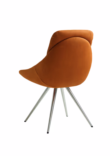 Polsterstuhl - drehbar, Stoff, cognac