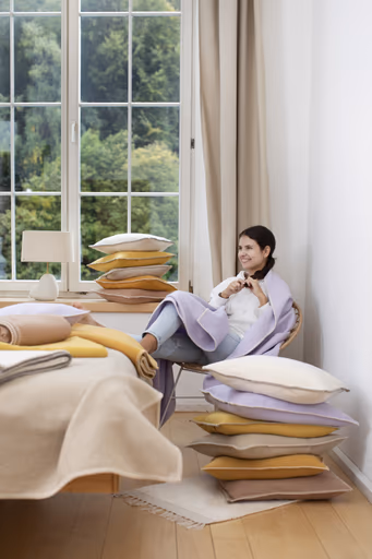 Kissenhülle - BL ca. 50x50 cm, Rohweiß