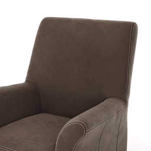 Einzelsessel Canterbury - Stoff, Dunkelbraun