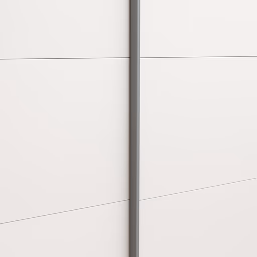 Schwebetürenschrank Viana - B ca. 212 cm, Lack, Weiß