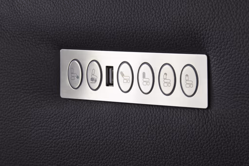 Relaxsessel Trona - Größe L, inkl. Relaxfunktion/ Kopfteil verstellbar (motorisch), Leder, Anthrazit