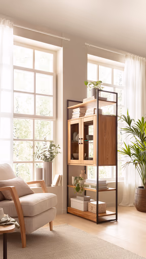 Raumteiler Farmingdale - Eiche massiv, natur geölt