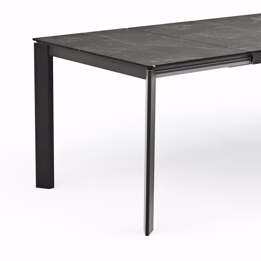 Esstisch Menosa - ausziehbar, LB ca. 160x90 cm, Laminat, Marmor schwarz