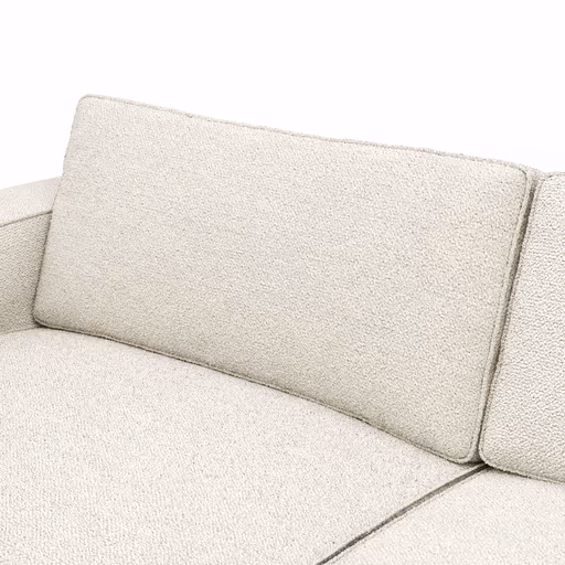 Sofa Lilaia - 1,5-Sitzer XL mit 1,5-Sitzer XL Tief, Stoff, Creme