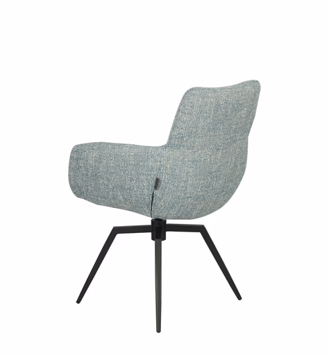 Armlehnstuhl MAXINE - drehbar, Stoff, Petrol