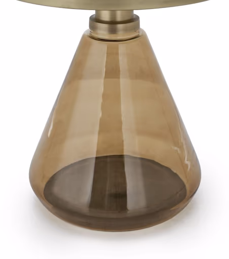 Beistelltisch - Ø/H ca. 45x45 cm, Schwarz, Braun