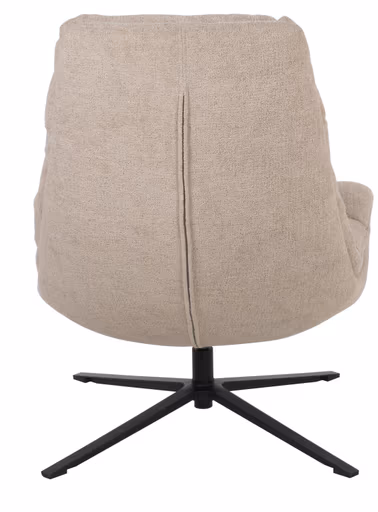 Relaxsessel mit Hocker - drehbar, Webstoff, Sand