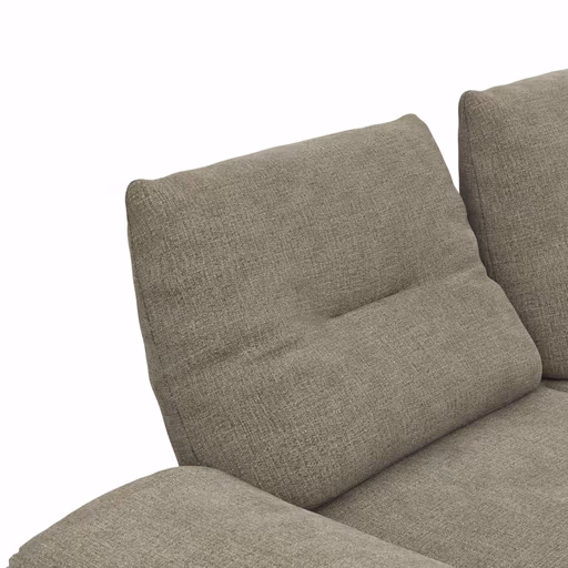 Ecksofa Lucero - 2-Sitzer mit Longchair rechts, Stoff, Olivgrün