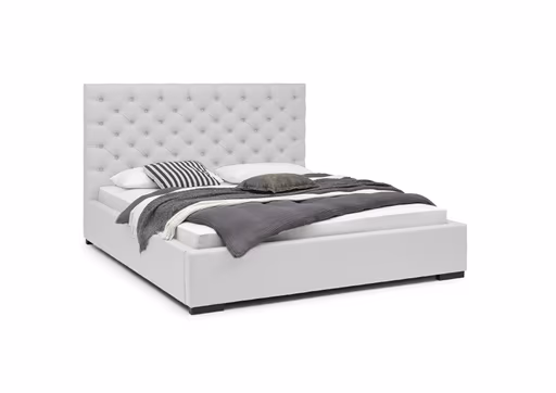 Bettgestell SANDRIN E- Liegefläche ca. 180x200 cm, Stoff, Hellgrau, ink. Lattenrost und Stauraum