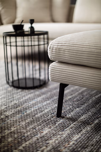 Ecksofa Helmi - 2,5-Sitzer, Ecke rechts, Cord, Creme