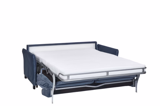 Sofa - 2-Sitzer mit Schlaffunktion, Stoff, Graublau