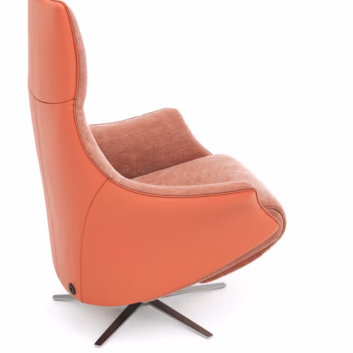 Relaxsessel Girona -  inklusive motorischer Relaxfunktion, Stoff, Leder, Rose