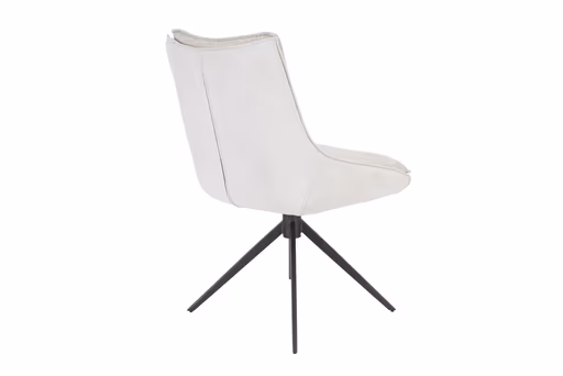 Stuhl MANDY - drehbar, Stoff, Silbergrau