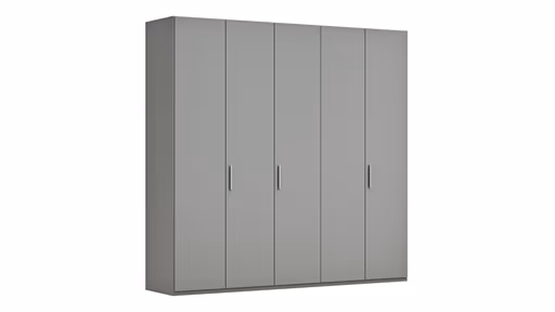 Drehtürenschrank Viana - B. ca. 250 cm, Lack, Steingrau
