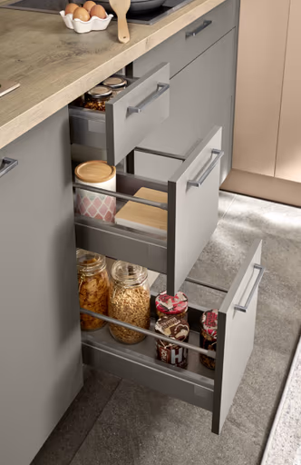 Winkelküche 32.120 3 324, Taupegrau