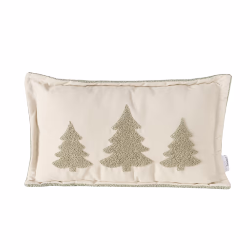 Deko-Kissen - BL ca. 30x50 cm, Creme/Grün