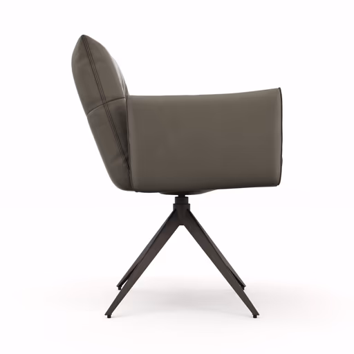 Armlehnstuhl Coscino - Leder, Schlamm