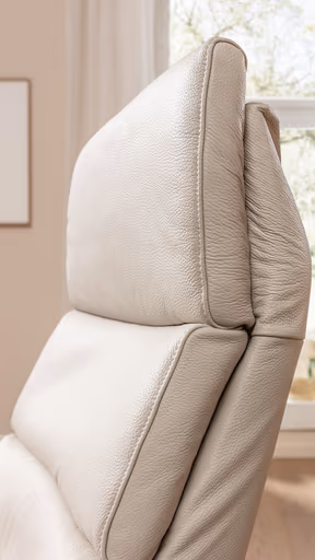 Relaxsessel Amila - Größe L, inkl. 4-motorischer Relaxfunktion und Aufstehhilfe, Leder, Silbergrau