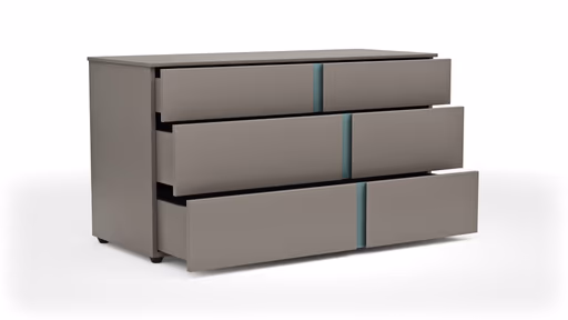 Kommode Loretto - BHT ca, 127x70x51 cm, Lack matt, Steingrau