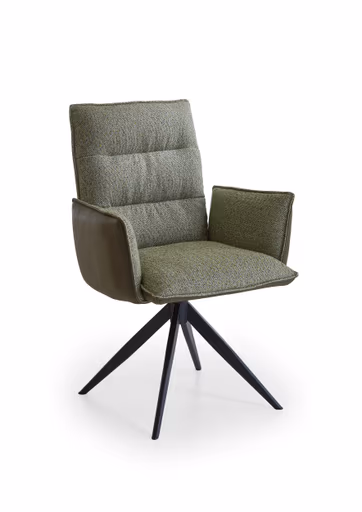 Armlehnstuhl - drehbar, Stoff grün