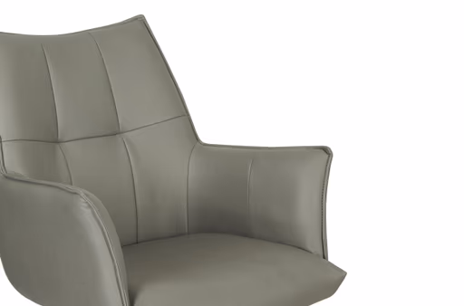 Armlehnstuhl MAKANA - drehbar, Stoff, Hellgrau