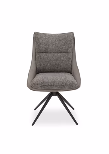 Stuhl MANDY - drehbar, Stoff, Graubeige