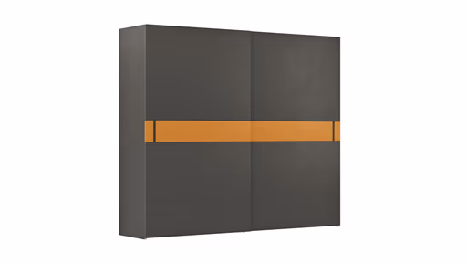 Schiebetürenschrank Loretto - B ca. 280 cm, Lack matt, Dunkelgrau