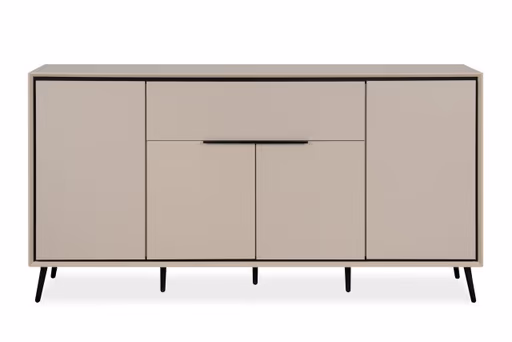 Sideboard - B ca. 175 cm, Sand, Schwarz